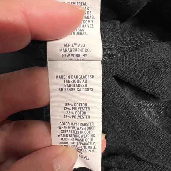 Aerie black denim distressed shorts size medium - Picture 8 of 9